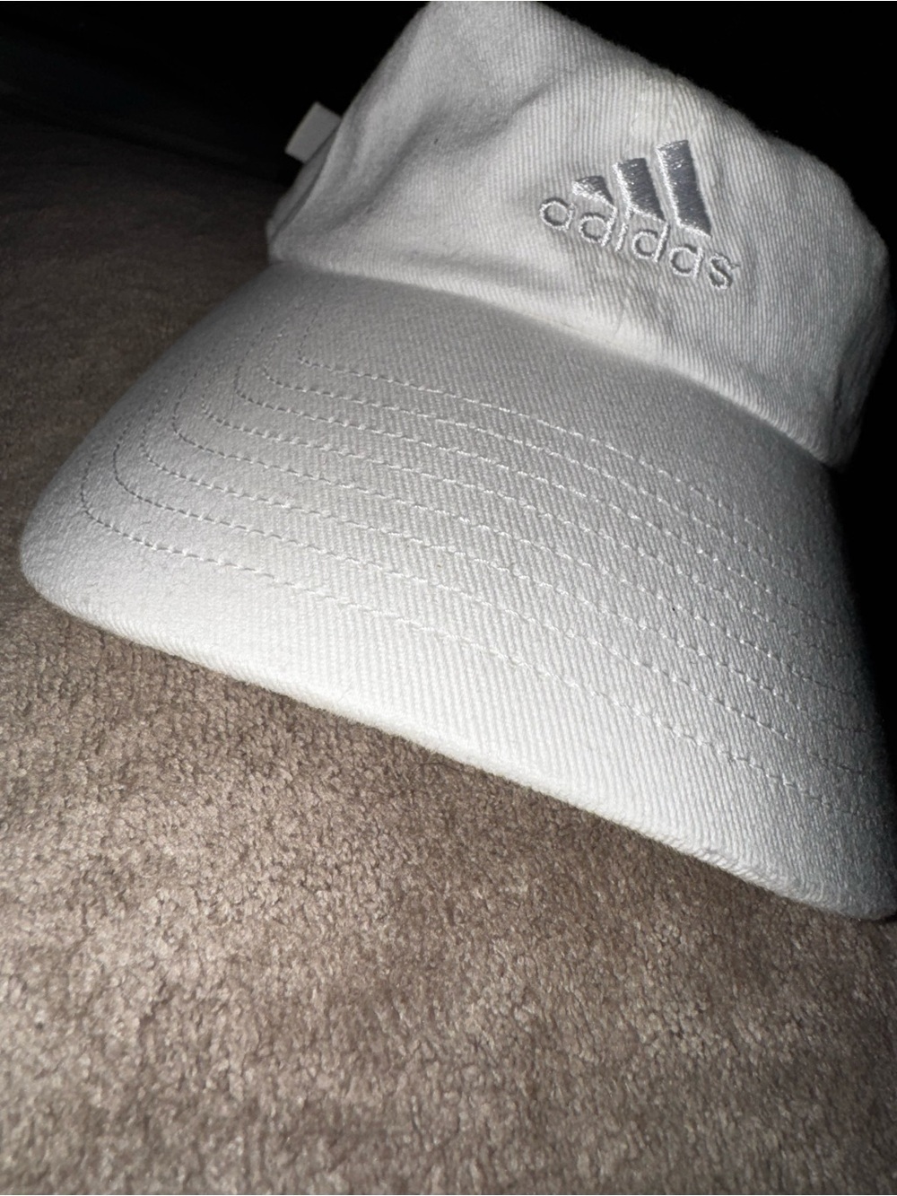 adidas White Women's Classic Baseball Cap with Embroidered Logo